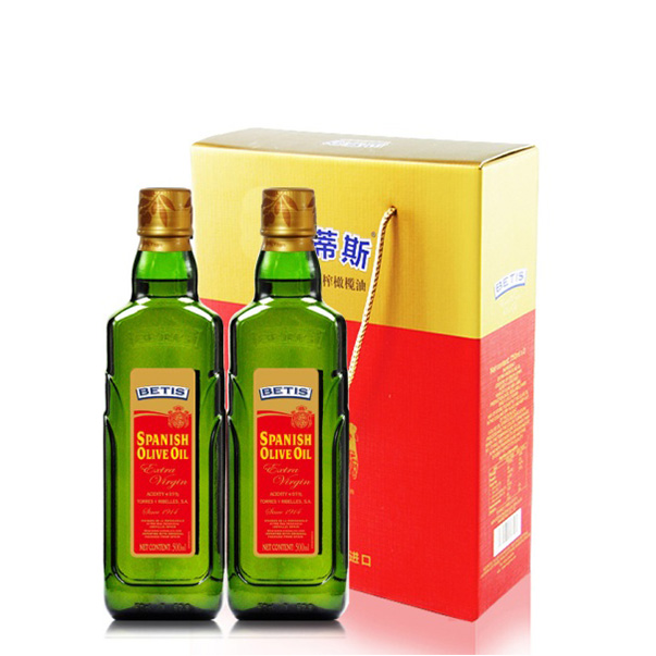 河南贝蒂斯·西班牙原瓶进口橄榄油礼盒:500ml*2