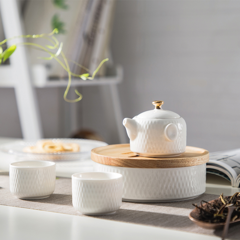 河南唯都水悦西点茶具套装功夫茶具便携旅行茶具4件套公司活动礼品定制LOGO
