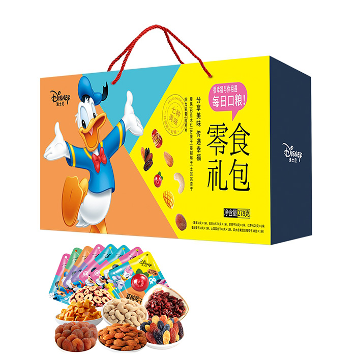 郑州迪士尼（Disney）零食礼包坚果果干休闲零食278g网红抖音款混合小包装送礼礼盒