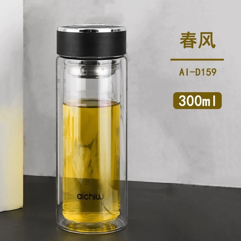 郑州爱奇屋春风双层玻璃杯家用耐高温泡茶杯大容量隔热水杯子 AI-D159 郑州爱奇屋春风双层玻璃杯家用耐高温泡茶杯大容量隔热水杯子 AI-D159